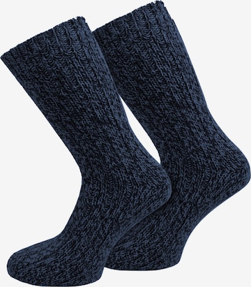 Chaussettes normani en bleu : devant