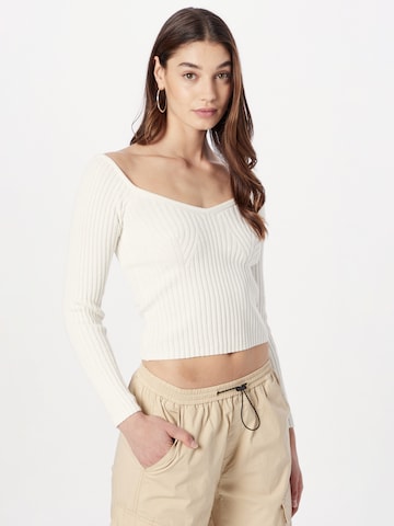 Pull-over 'EMEA' HOLLISTER en blanc : devant