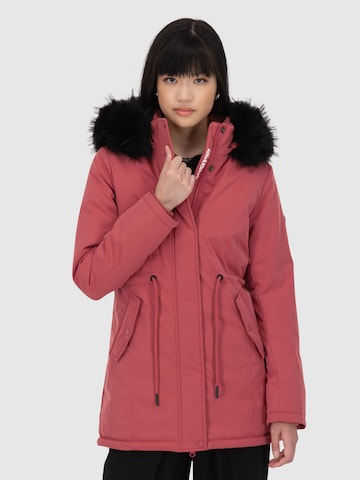 Alife and Kickin Winter Parka 'KierseyAK' in Red: front