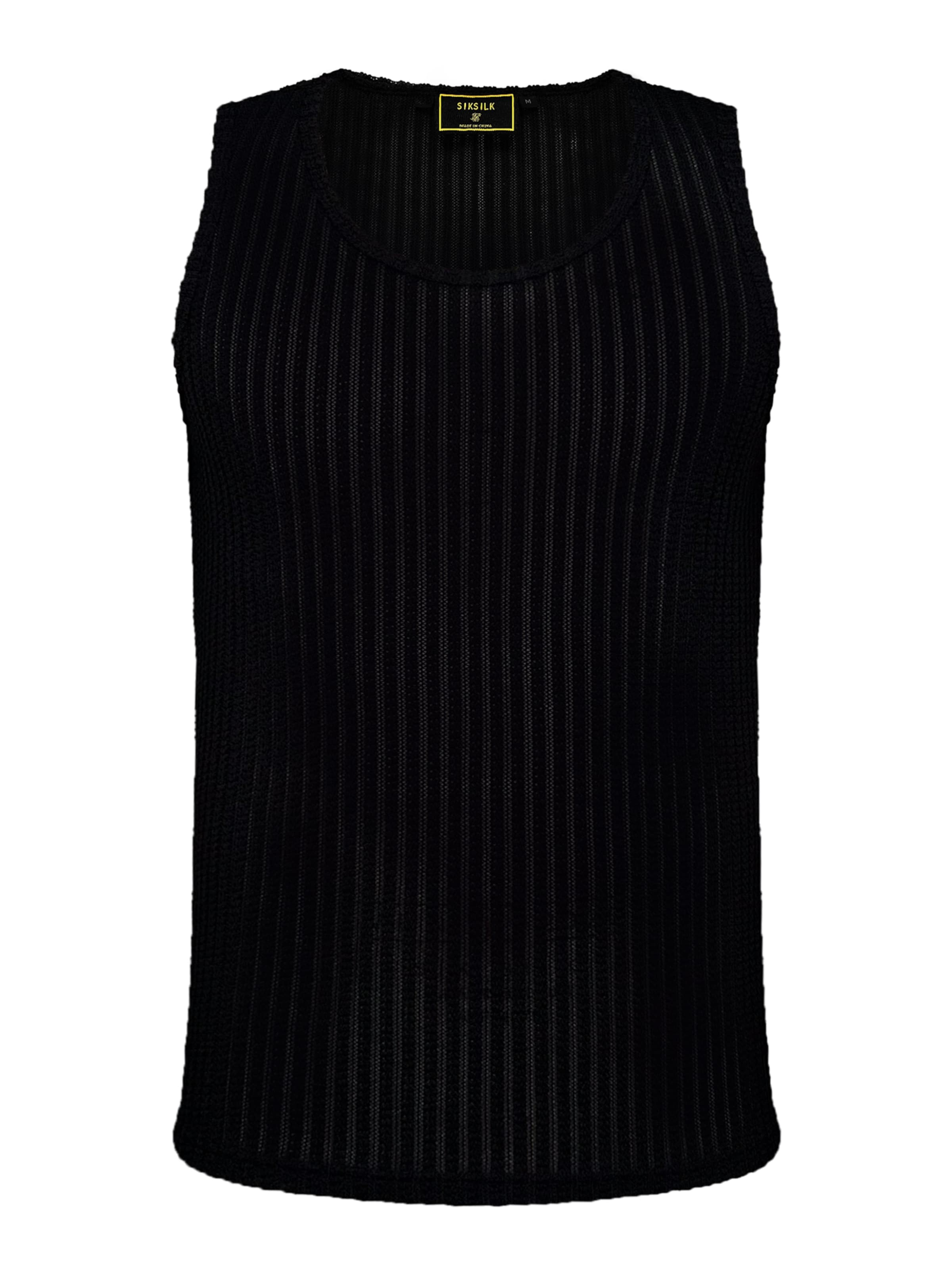 Maglietta di SikSilk in nero: frontale