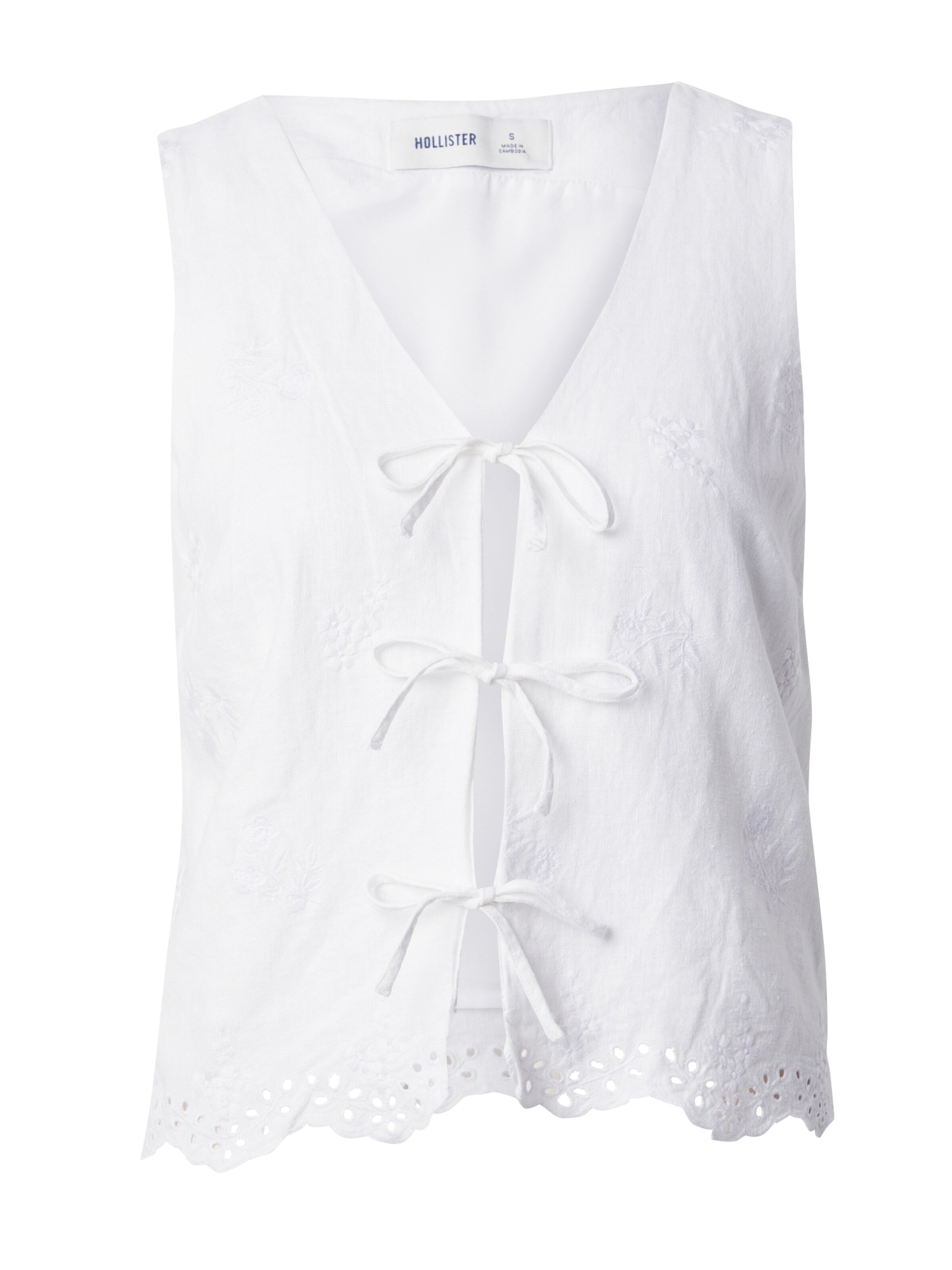 HOLLISTER Μπλούζα σε λευκό: μπροστά