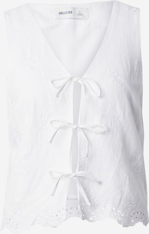 HOLLISTER Bluza | bela barva: sprednja stran