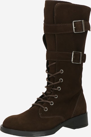 STEVE MADDEN Μπότες με κορδόνια 'Zoey' σε καφέ: μπροστά