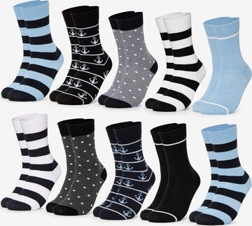 Occulto Socks 'Lotte' in Blue: front