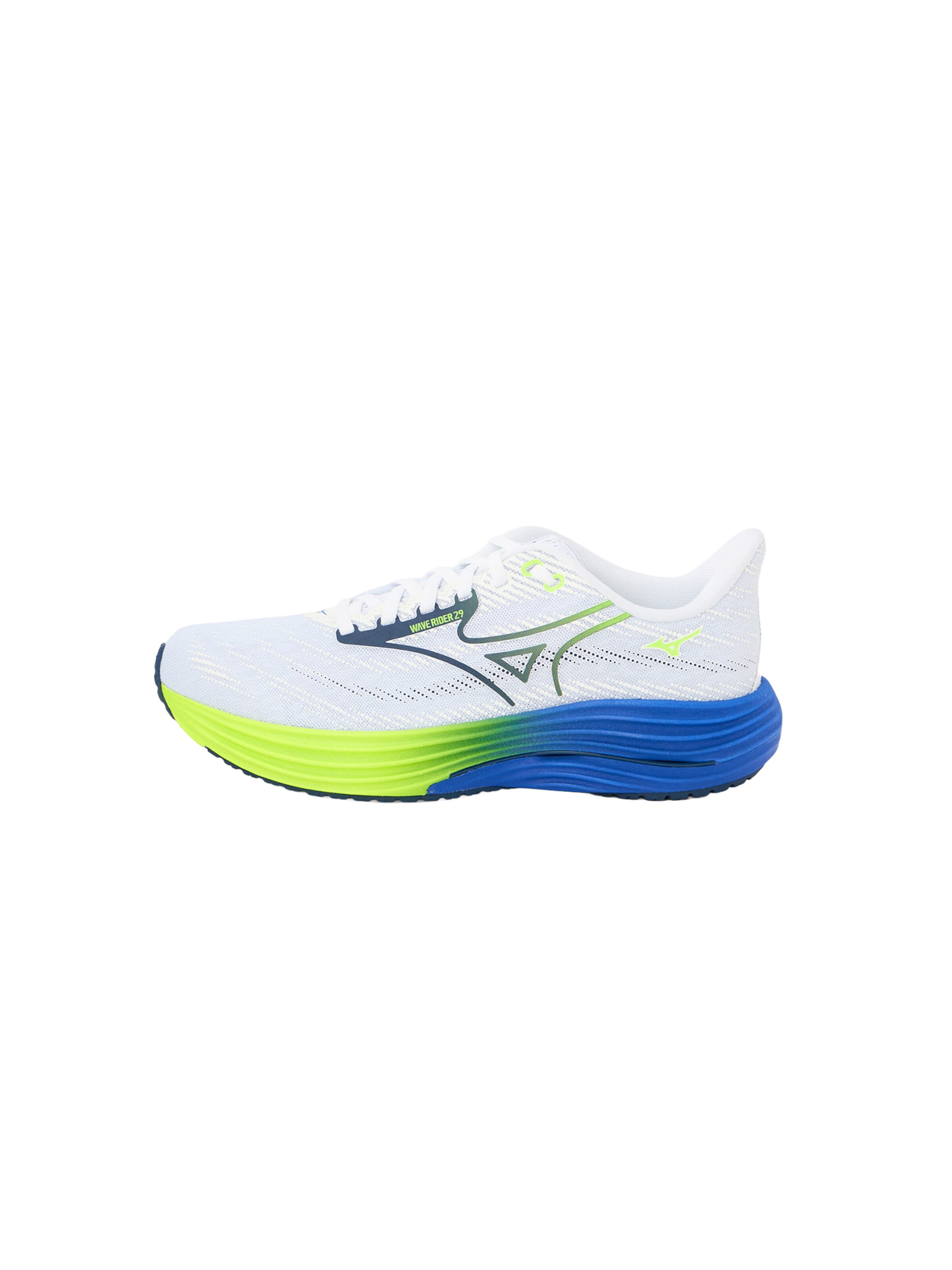 Chaussure de course 'WAVE RIDER' MIZUNO en blanc : devant