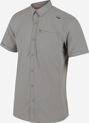 REGATTA Regular fit Athletic Button Up Shirt 'Kioga' in Grey