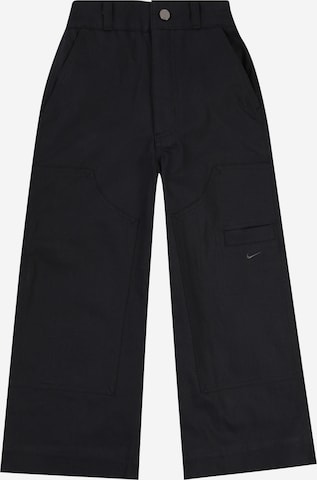 juoda Nike Sportswear Plačios klešnės Kelnės 'METRO': priekis