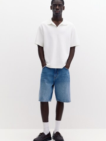 Pull&Bear Poloshirt in Weiß