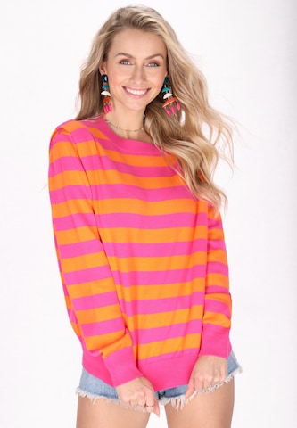 IZIA Sweater in Orange: front