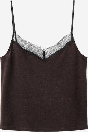 MANGO Top 'VERONA' u čokolada / crna, Pregled proizvoda