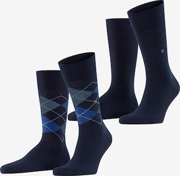 BURLINGTON Socken 'Everyday Argyle Mix 2-Pack' in Blau: Vorderseite