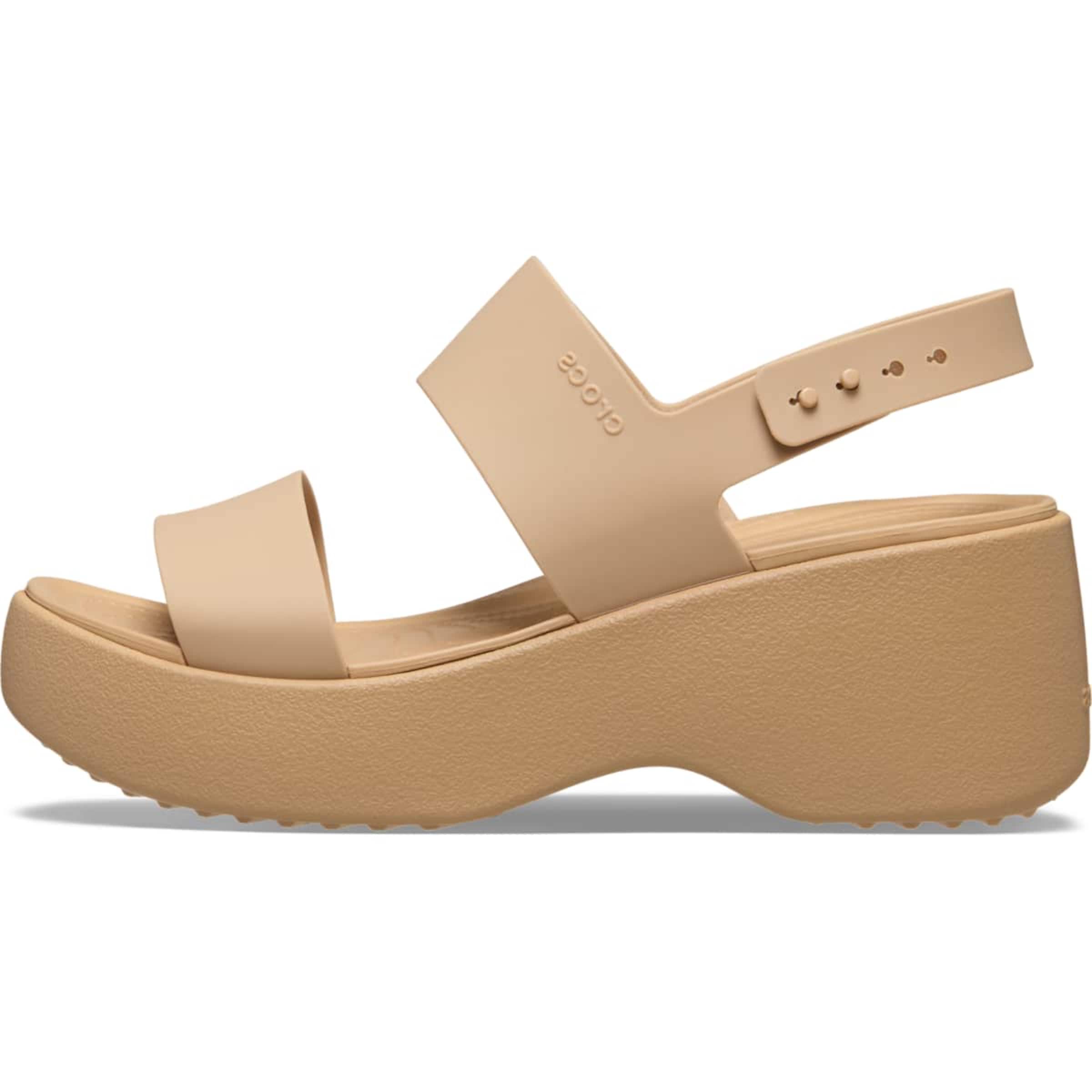 Crocs - Sandália em bege: frente