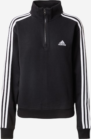 ADIDAS SPORTSWEAR - Sweatshirt de desporto 'Essentials 3-Stripes ' em preto: frente