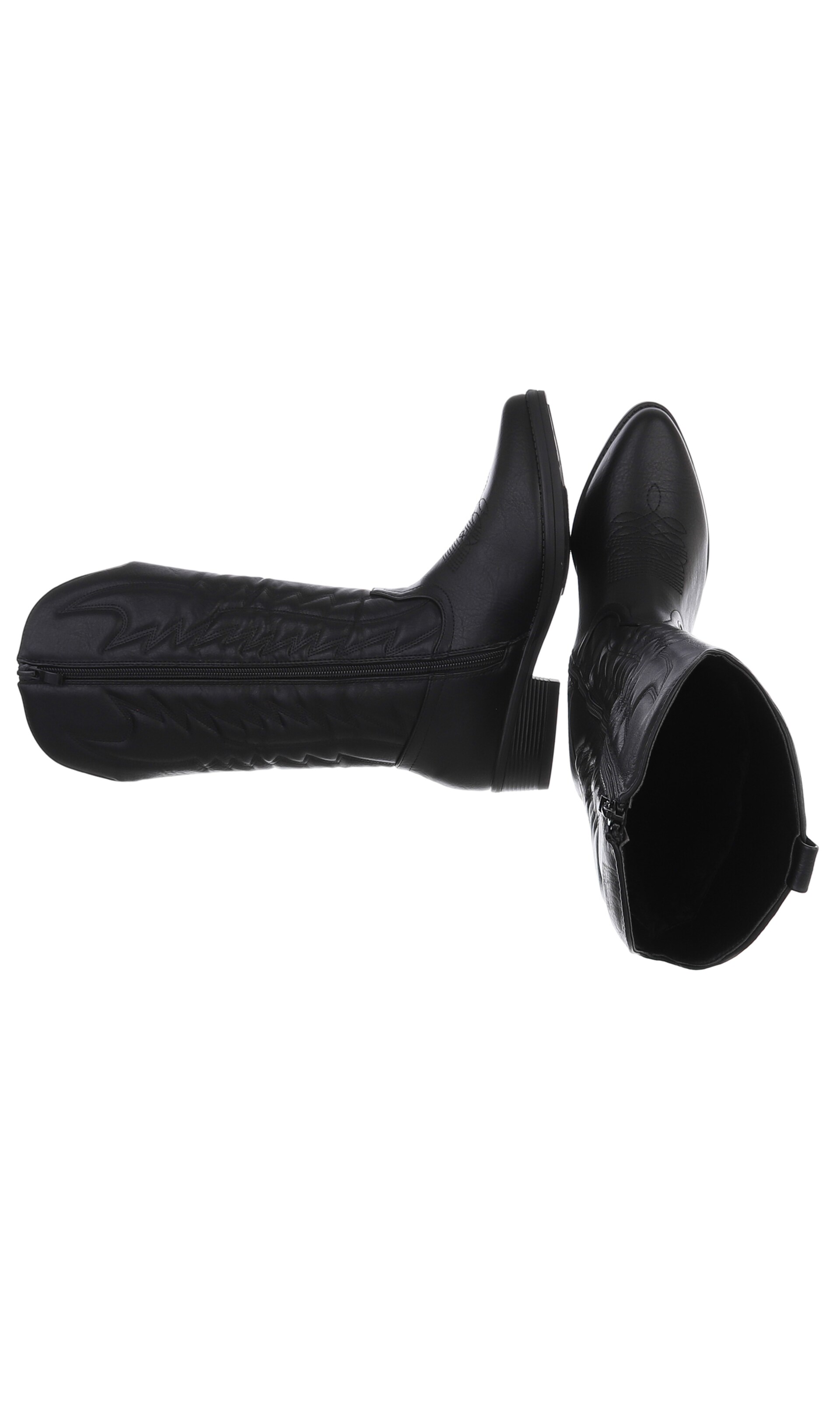 Ital-Design Cowboy Boots in Black
