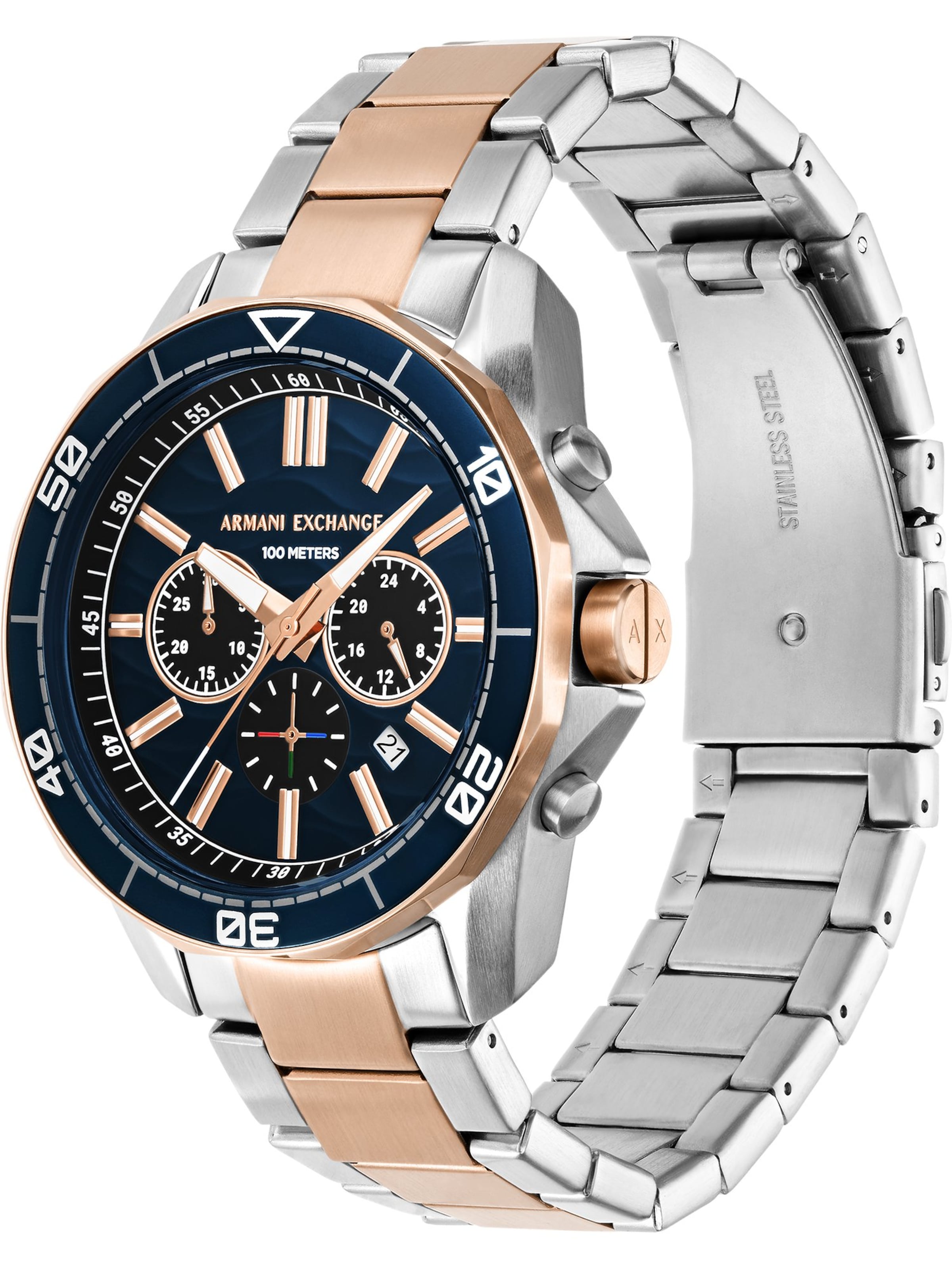 ARMANI EXCHANGE - Reloj analógico en plata: frente