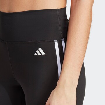 ADIDAS PERFORMANCE Skinny Workout Pants 'Train Essentials 3-Stripes High-Waisted 3/4' in Black