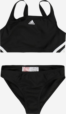 ADIDAS PERFORMANCE Bustier Moda plażowa sportowa '3-Stripes' w kolorze czarny: przód