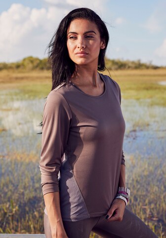 LASCANA ACTIVE Performance Shirt in Brown: front