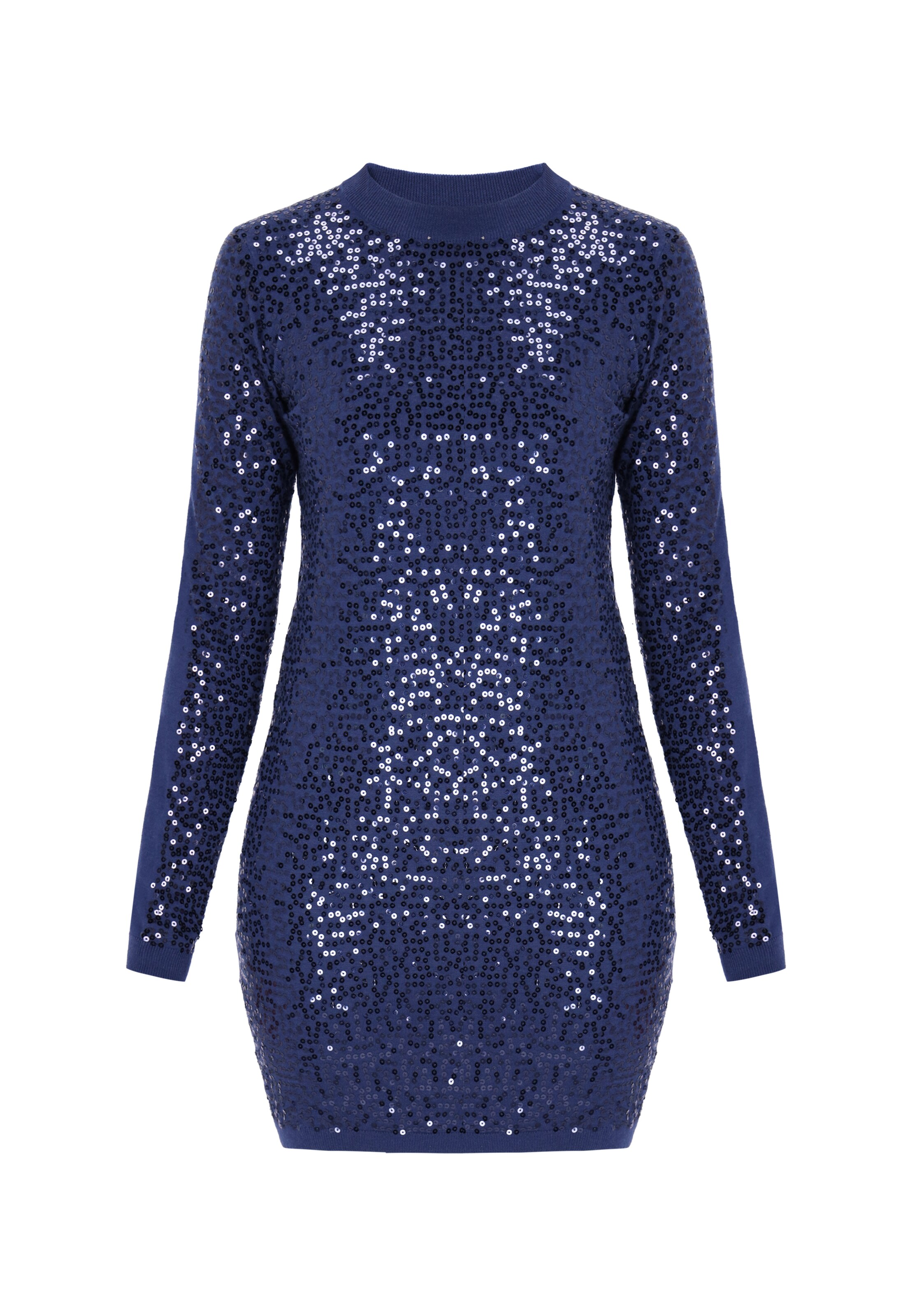 Robes en maille 'Festive' faina en bleu : devant