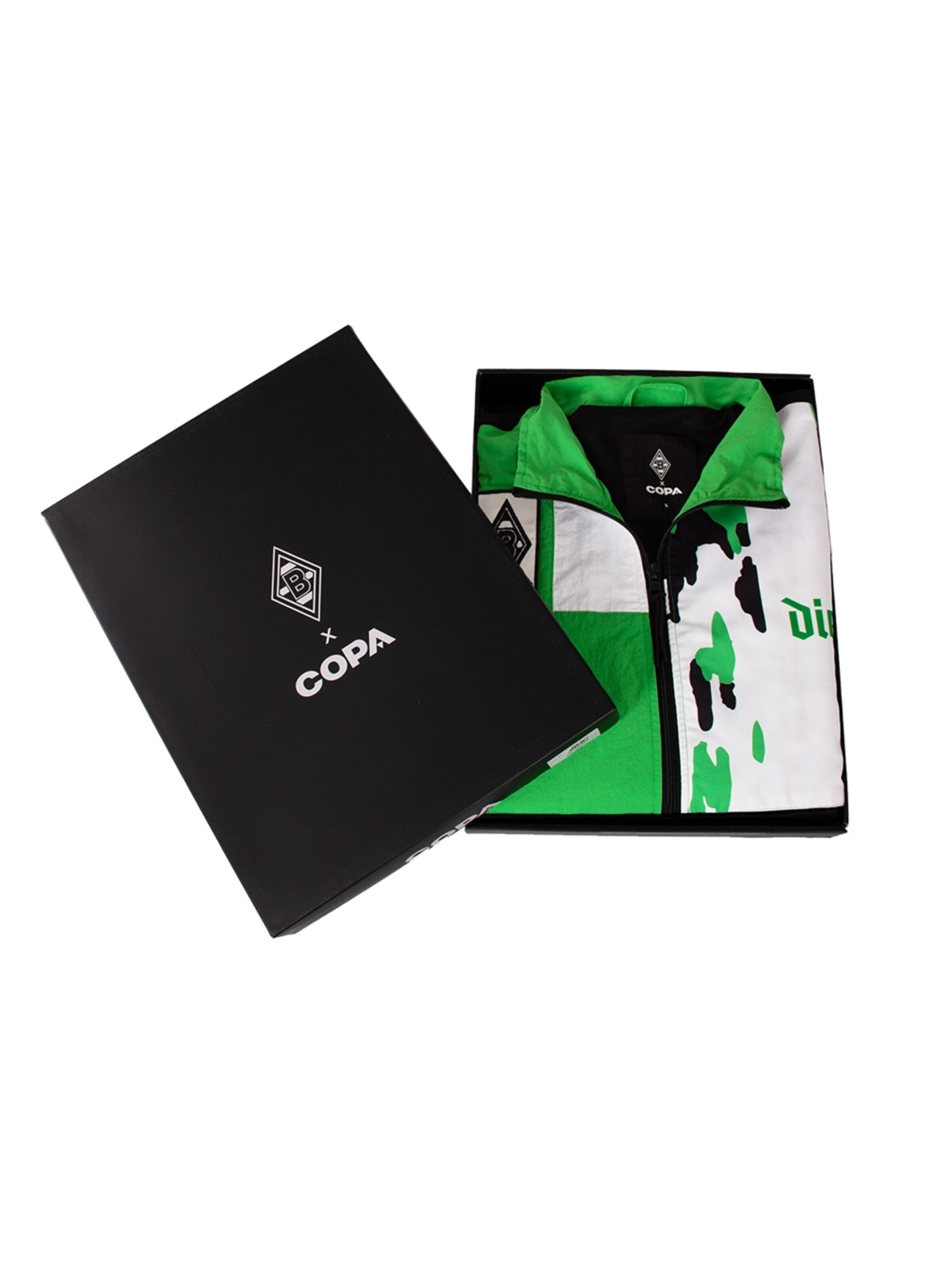 COPA FOOTBALL Sportjas 'Borussia Mönchengladbach 1995 Retro Voetbaljack' in Zwart