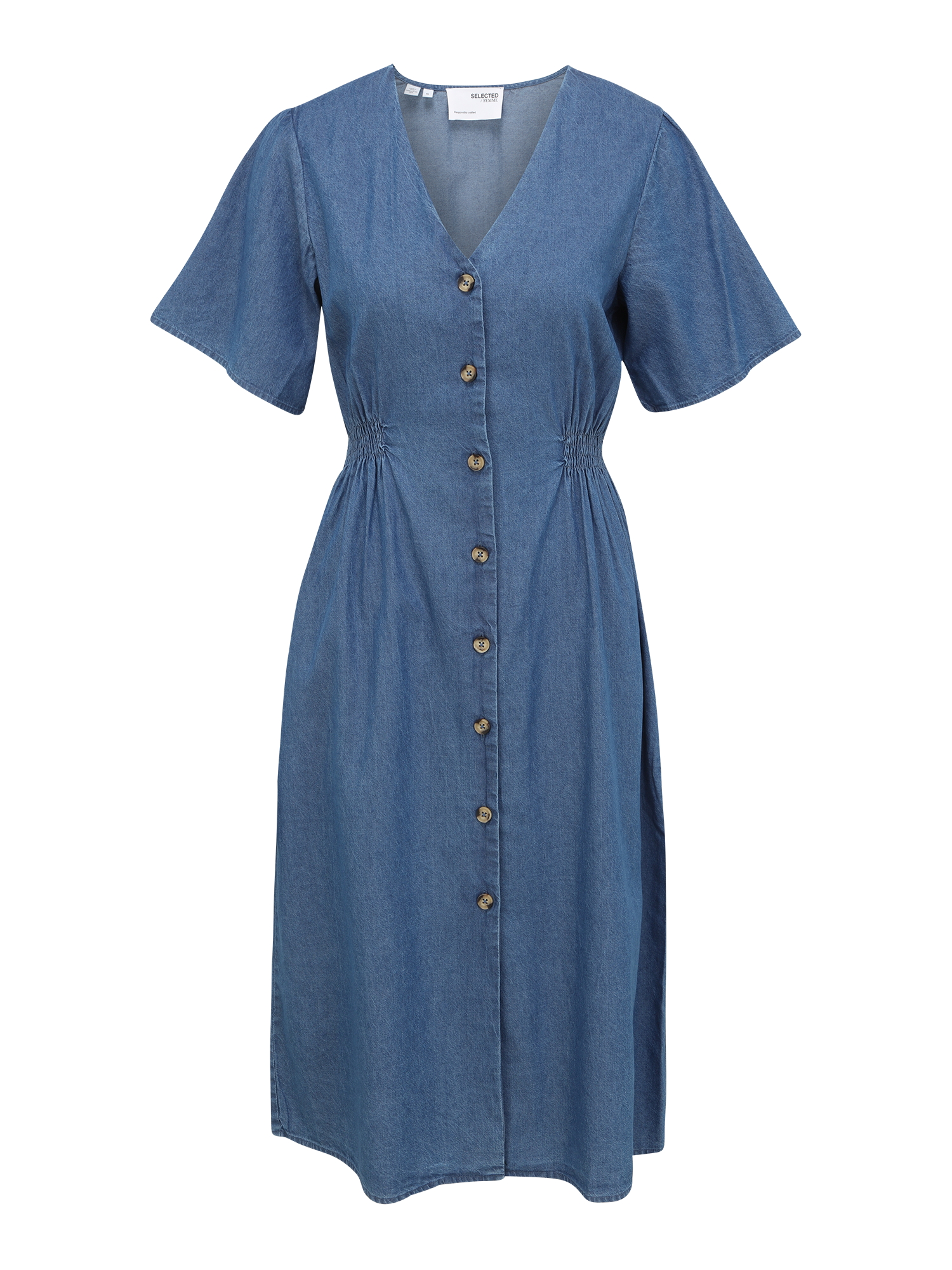 Odzież Kobiety Selected Femme Petite Sukienka koszulowa SLFCLARISA w kolorze Błękitnym 
