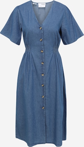 Selected Femme Petite Shirt Dress 'SLFCLARISA' in Blue: front