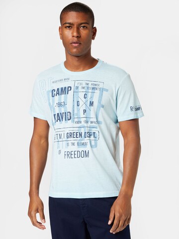 CAMP DAVID Shirt 'Brave The Element I' in Blauw: voorkant