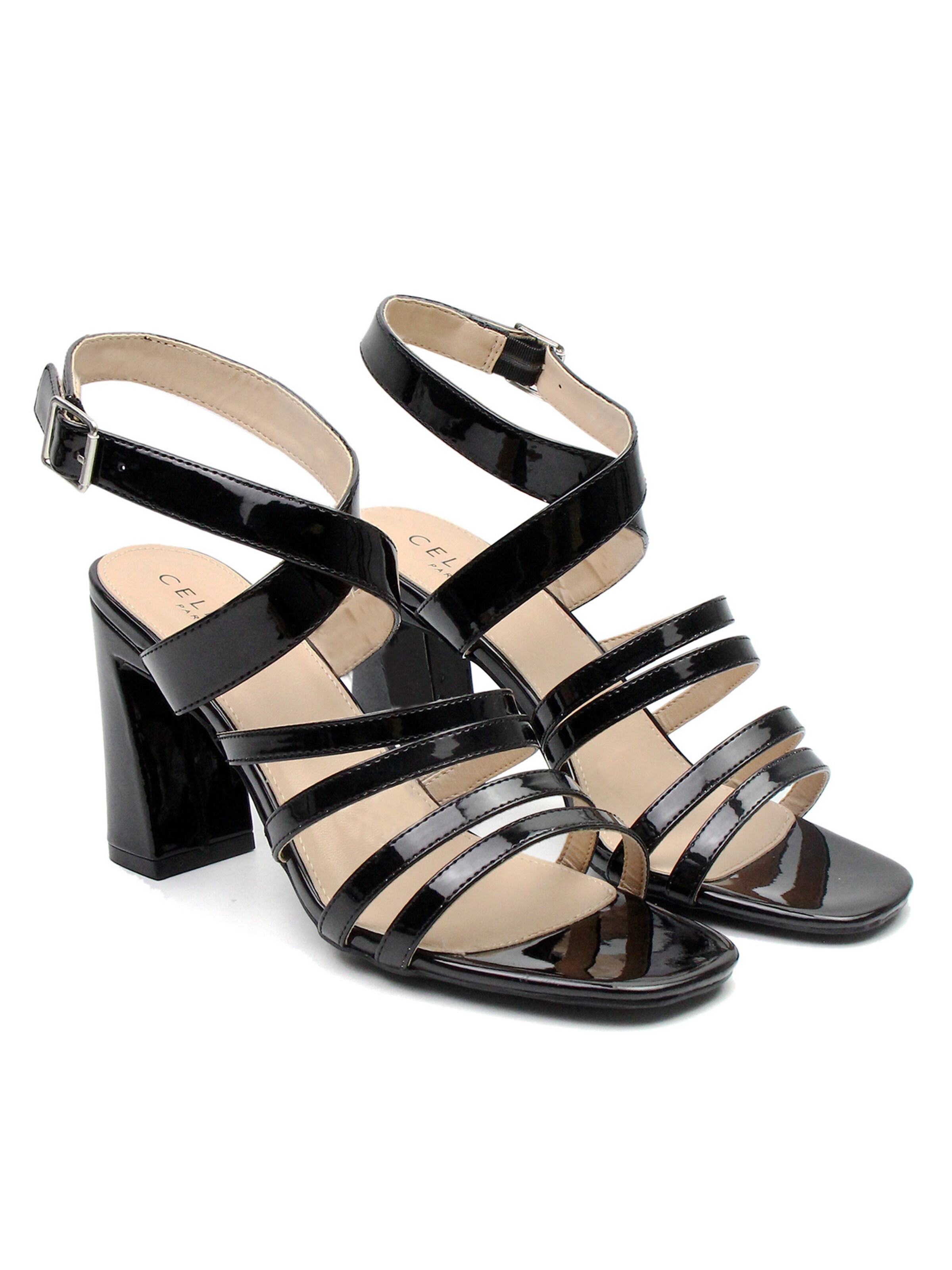 Celena Remienkové sandále 'Cecily' - Čierna