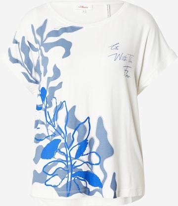 T-shirt s.Oliver en blanc : devant