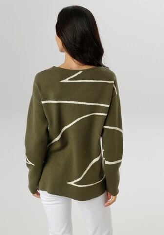 Aniston SELECTED Sweater in Green
