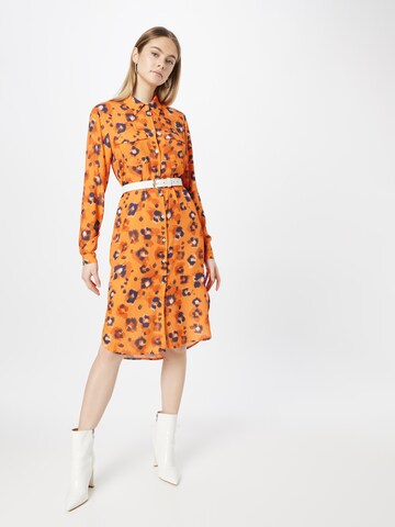 Frieda & Freddies NY Shirt Dress in Orange