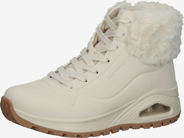 Bottines à lacets SKECHERS en beige : devant