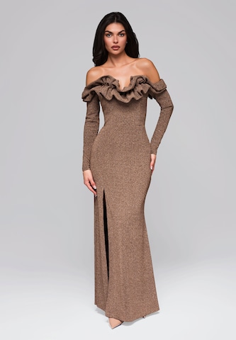 Ombre Avondjurk in Bruin