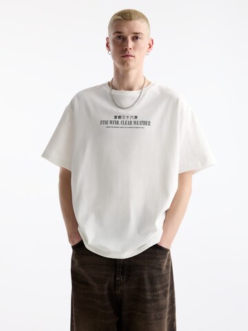 Pull&Bear T-shirt i vit