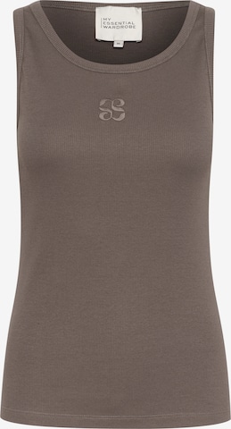 Top di My Essential Wardrobe in marrone: frontale