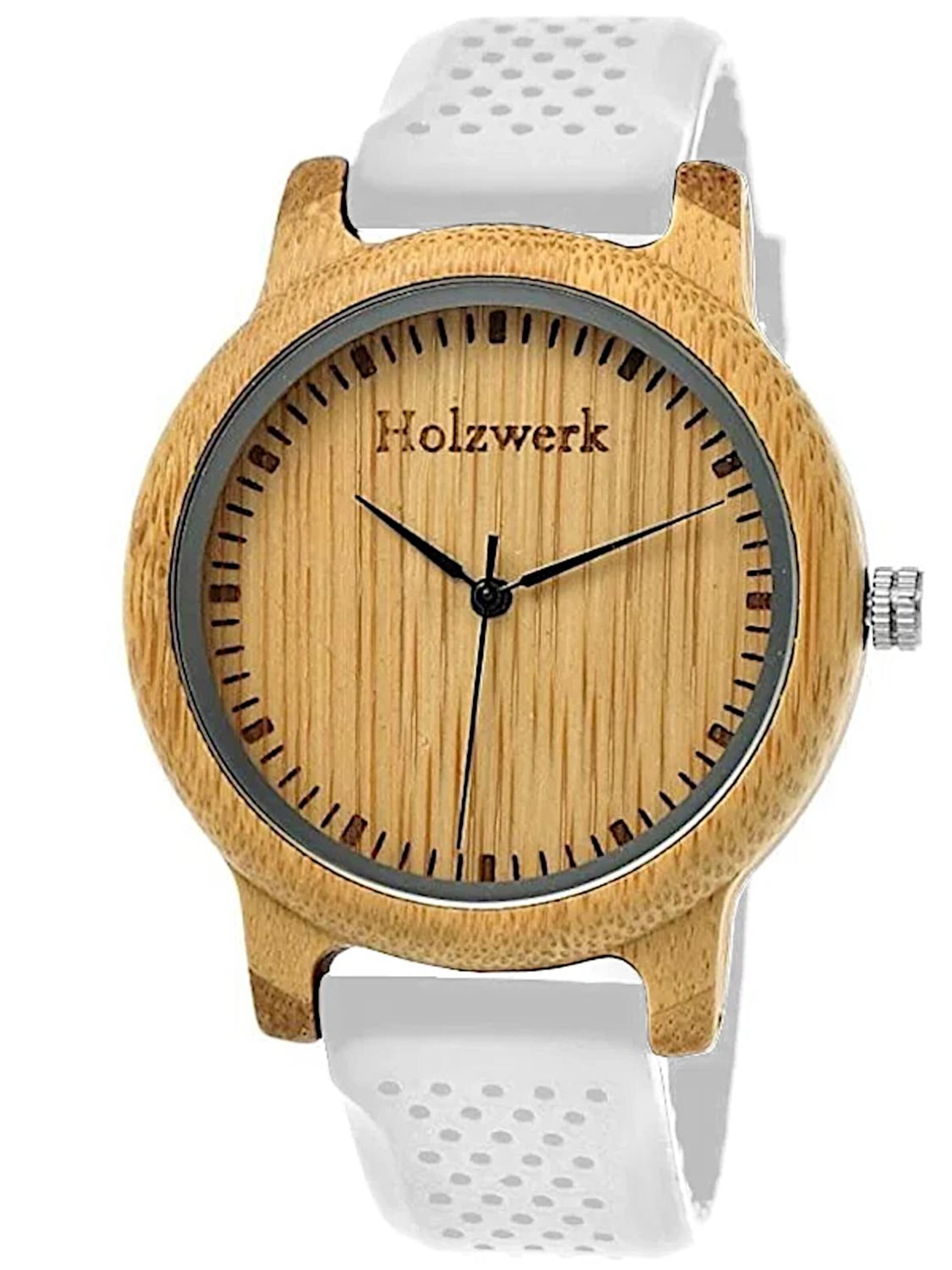 Holzwerk - Reloj analógico 'CELLE' en blanco: frente