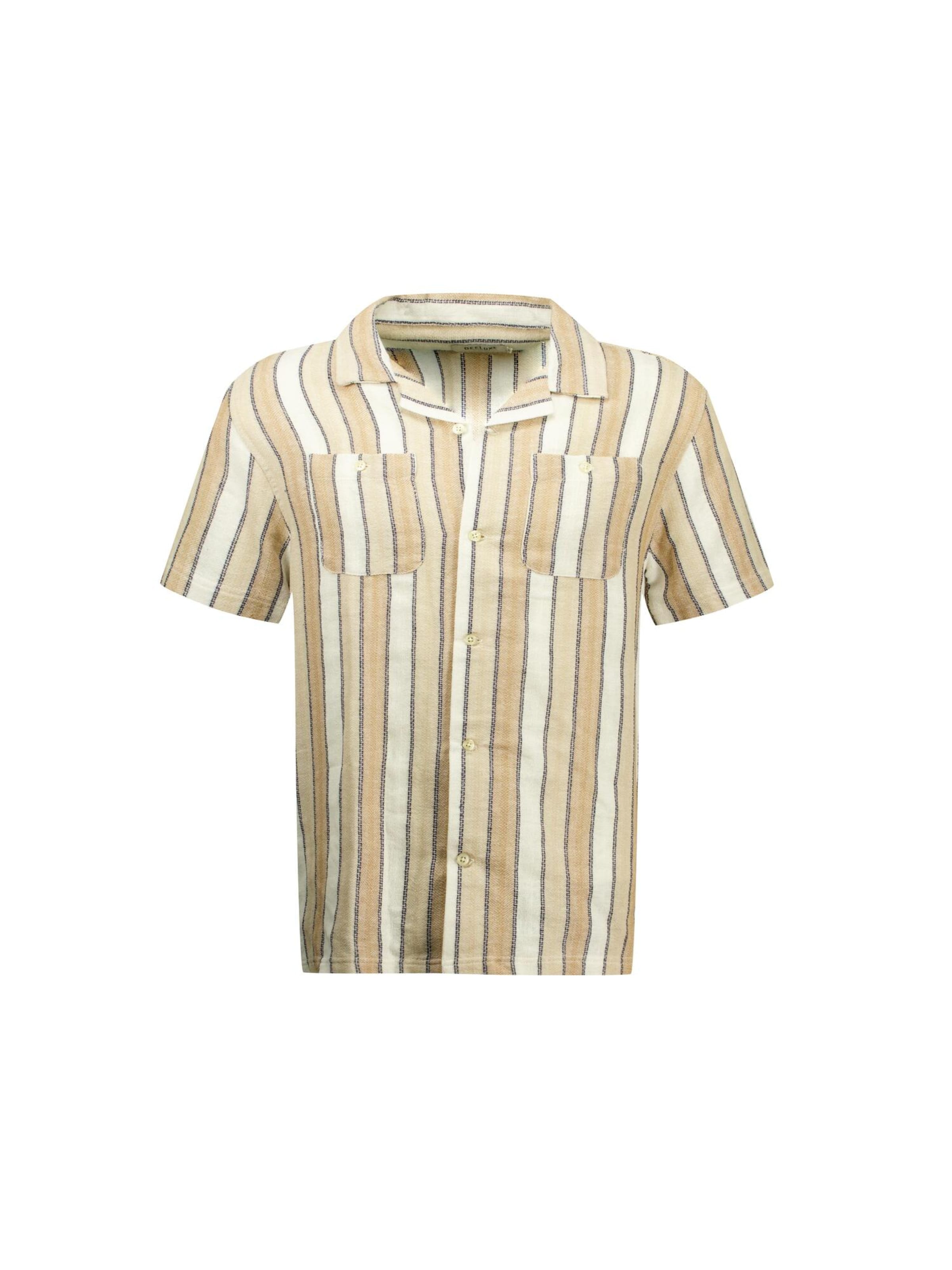 Coupe regular Chemise 'Noctis' Deeluxe en beige : devant