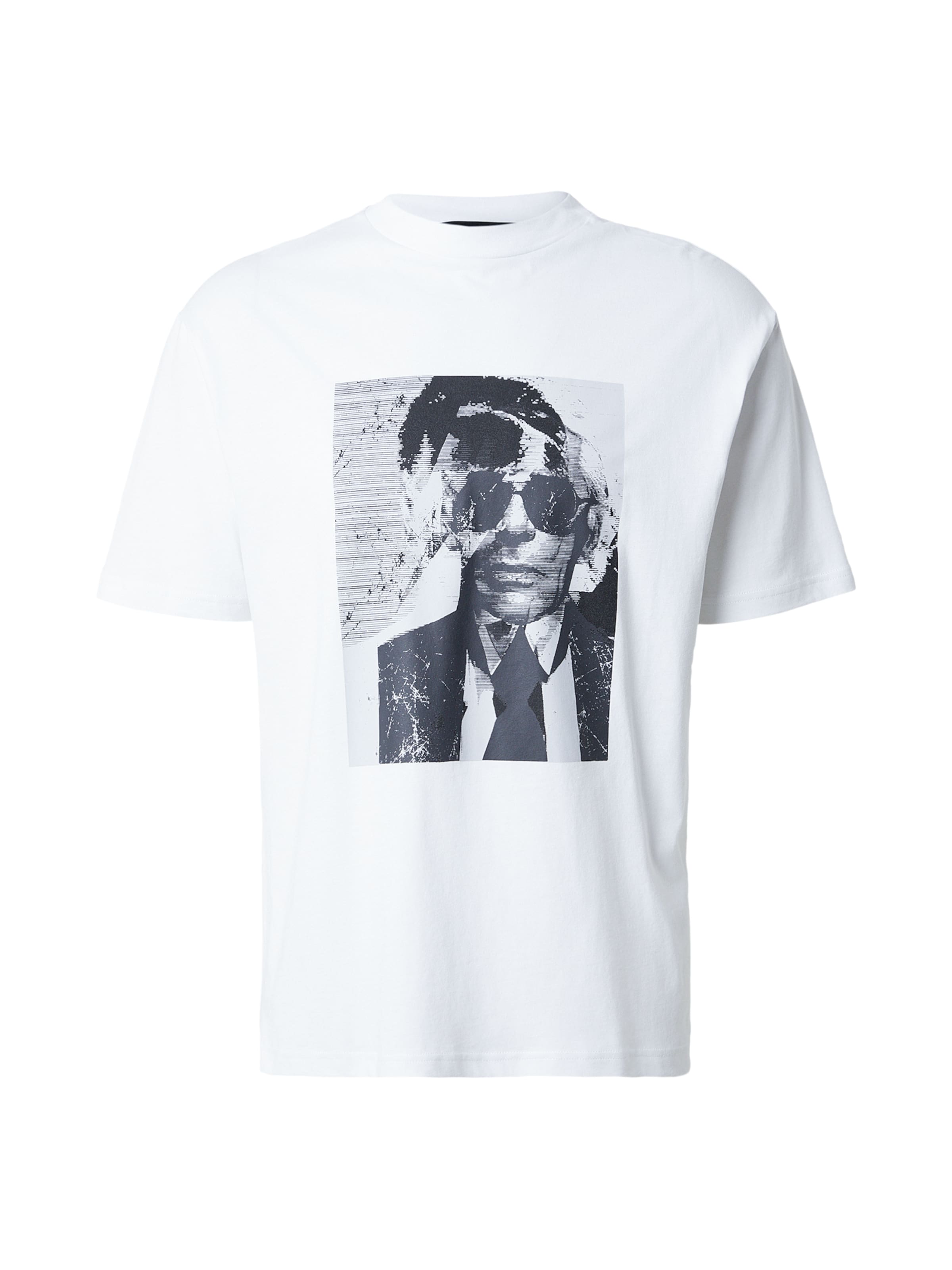 Tricou de la Karl Lagerfeld pe alb: față
