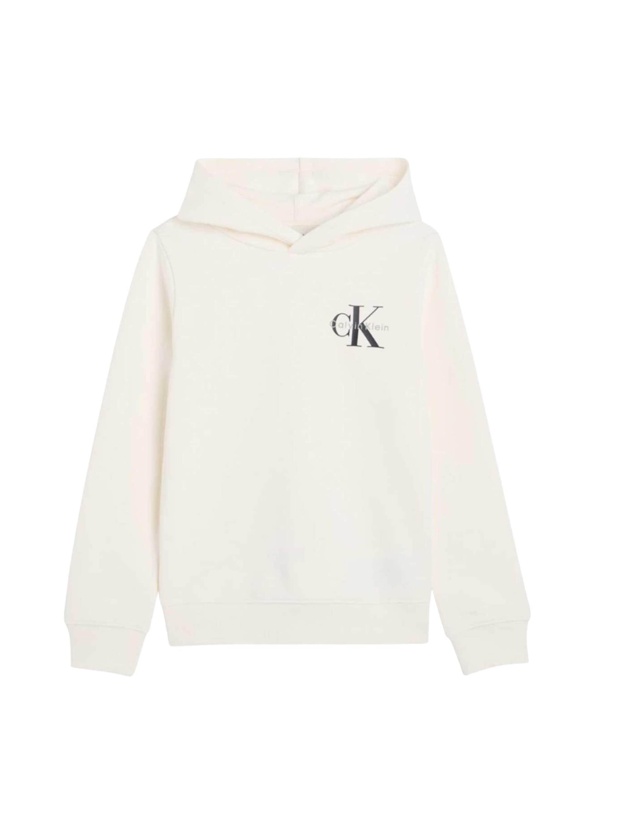 Sweat Calvin Klein Kids en blanc : devant