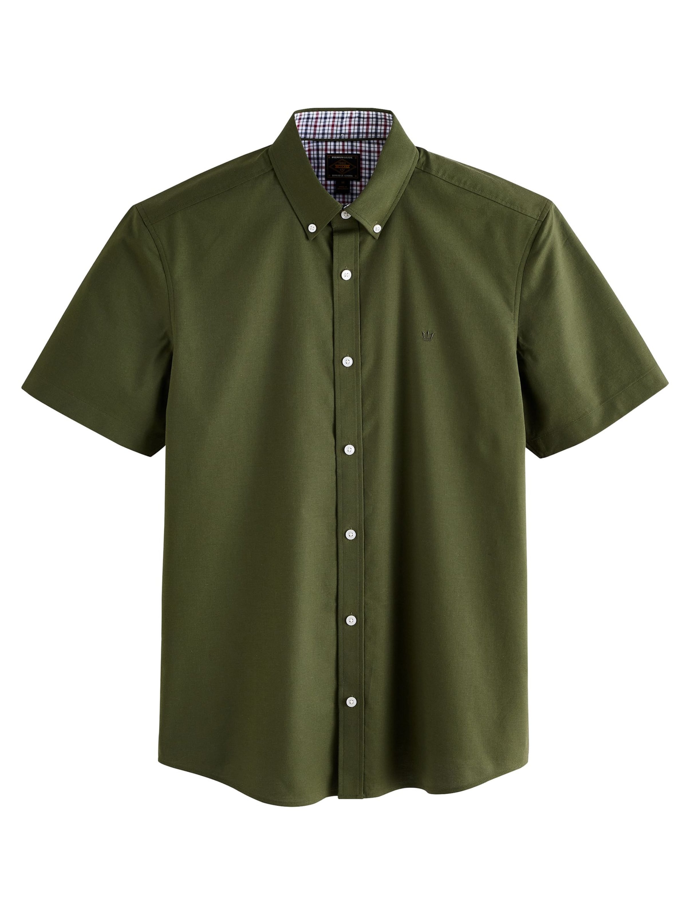 Next Regular fit Риза в зелено: отпред