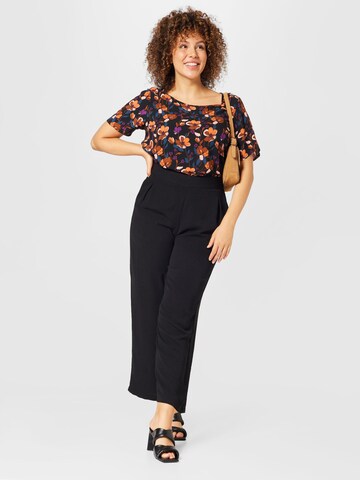 ONLY Carmakoma Wide leg Pleat-Front Pants 'Joleen' in Black