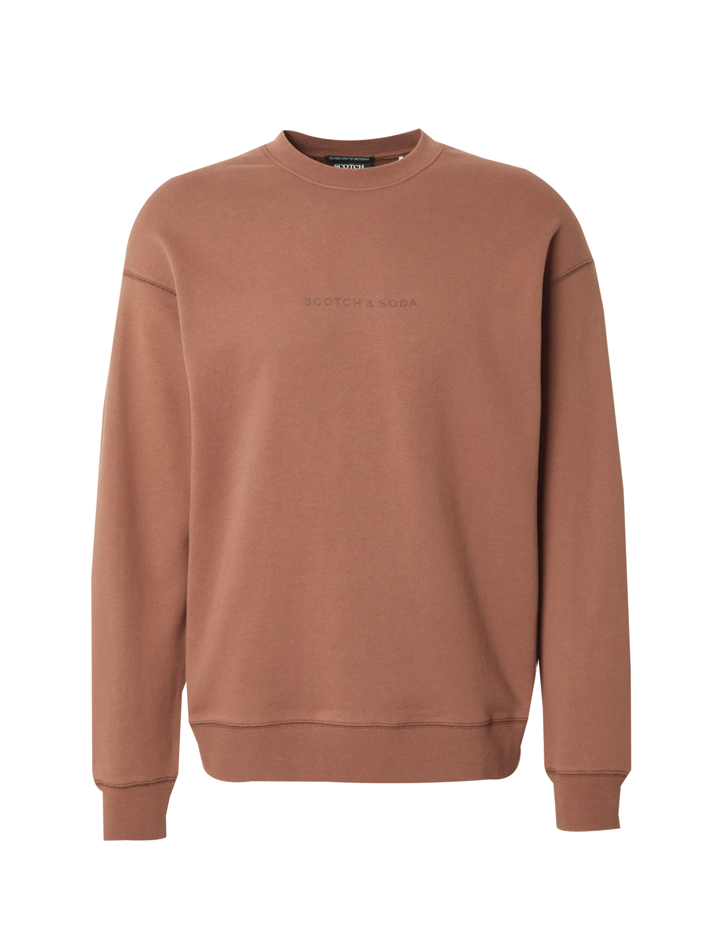 SCOTCH & SODA Sweatshirt 'Seasonal Core' in Brown: front