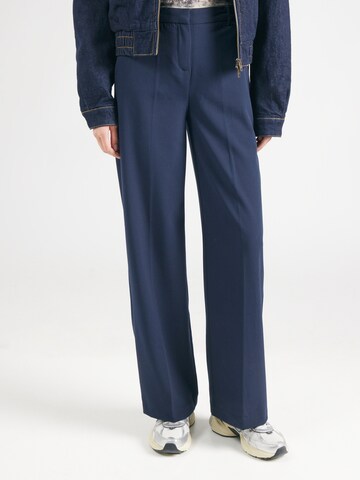 b.young Wide leg Trousers with creases 'Danta' in Blue: front