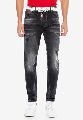 CIPO & BAXX Regular Jeans in Black: front