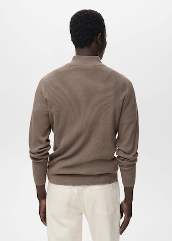 MANGO MAN Pullover 'Antiguap' in Braun