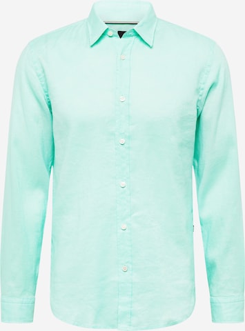 BOSS Black Regular fit Button Up Shirt 'Roger' in Green: front