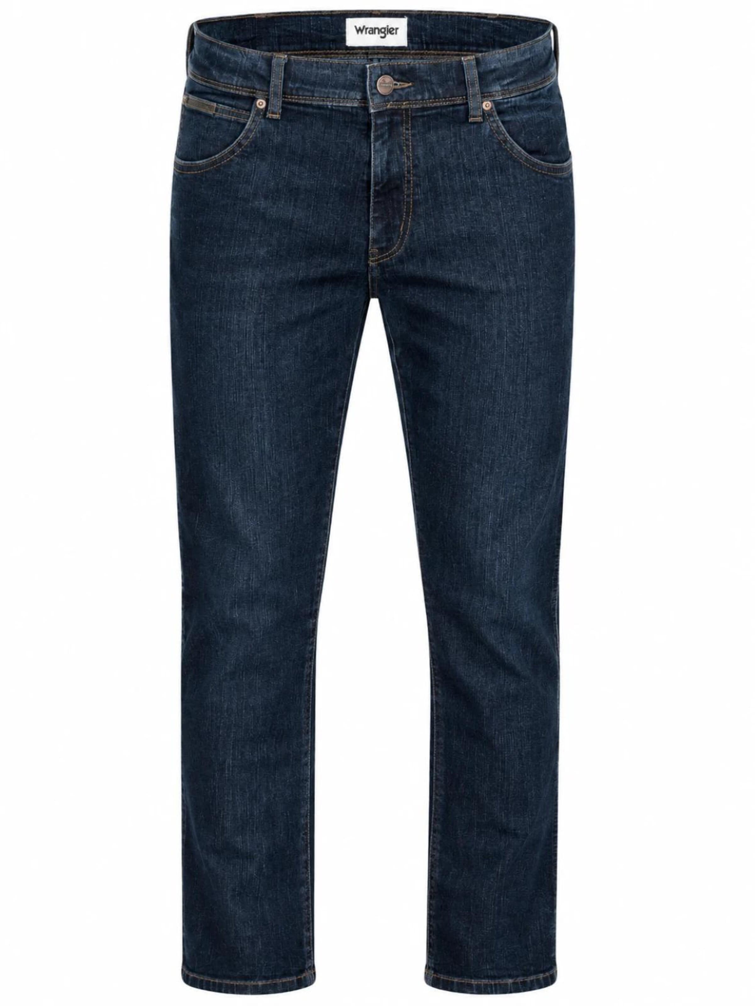 regular Jeans 'Wrangler Texas Herren-Stretchjeans Regular Fit Authentic Straight W12175001 Blue Black' di WRANGLER in blu: frontale