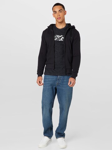 Petrol Industries Zip-Up Hoodie in Black