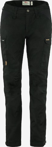 Fjällräven Regular Outdoor Pants 'Kaipak ' in Black: front