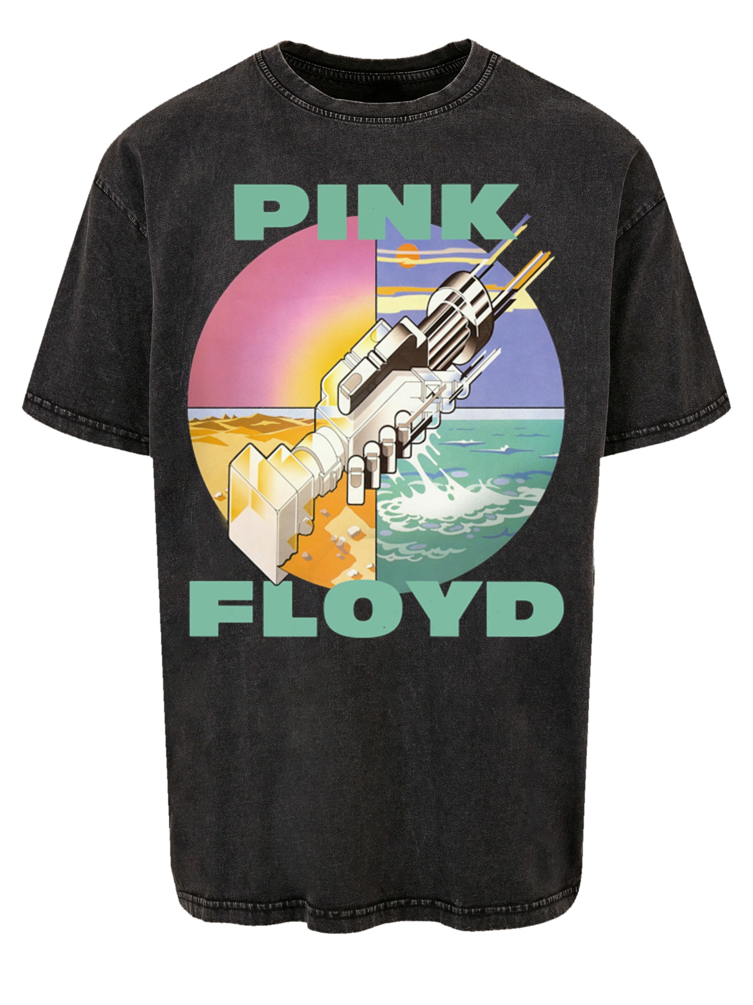 F4NT4STIC Shirt 'Pink Floyd ' in Zwart: voorkant